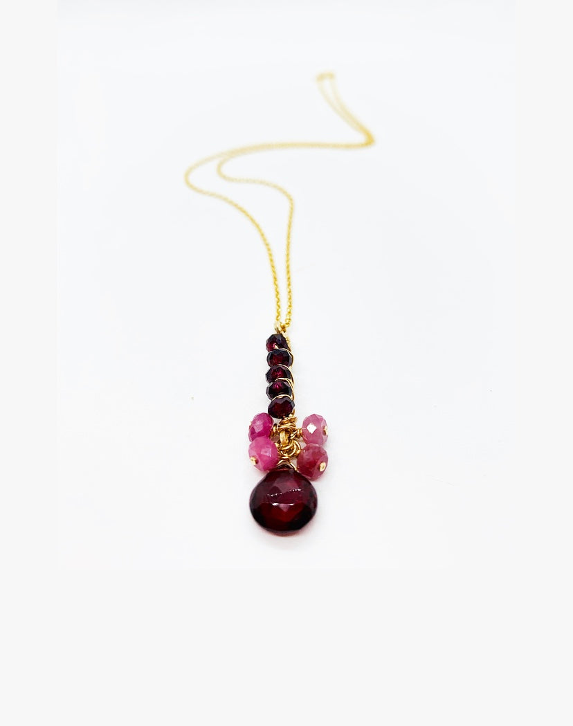Necklace Curved Droplet Pendant