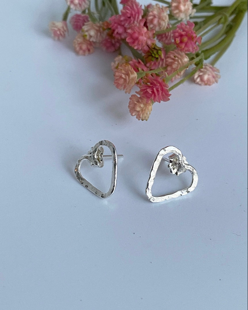Limited Edition Earrings Textured Heart