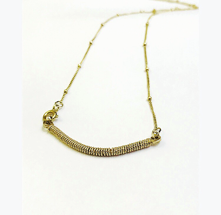 Necklace Curved Wrapped